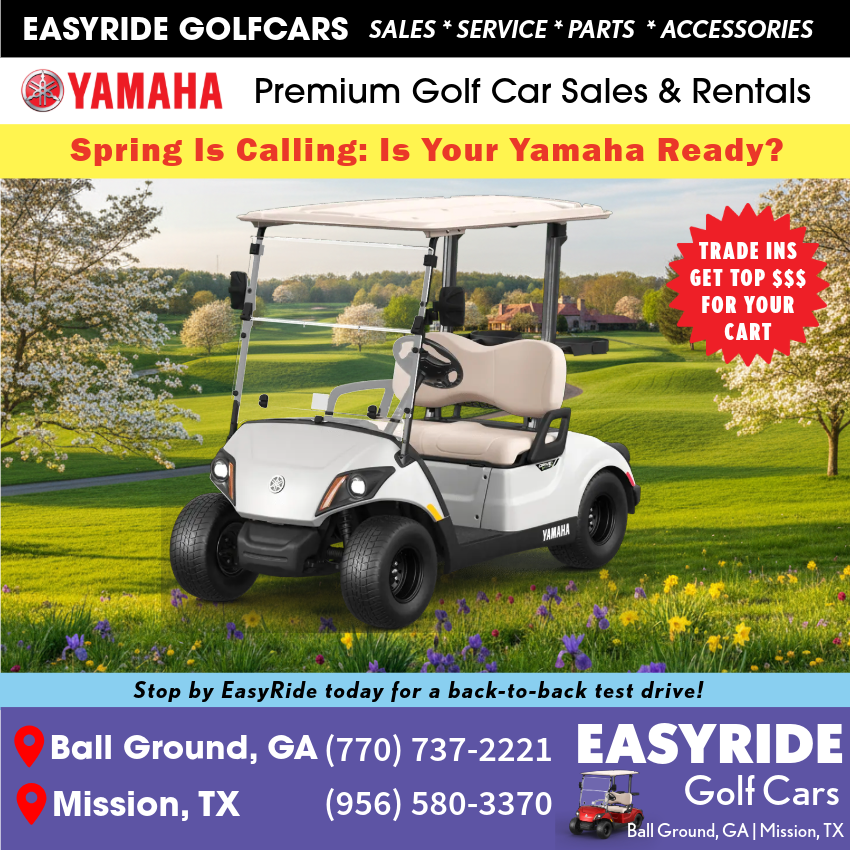 Spring Has Sprung! 🏌️‍♂️ Time to Get Your Yamaha Golf Car Ready for Adventure! 🌷
