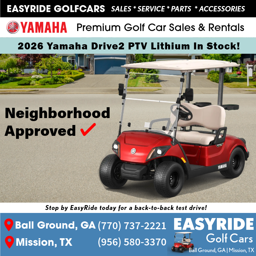 The Future of Neighborhood Travel: Why the 2026 Yamaha Drive2 PTV Lithium is the Smart Choice